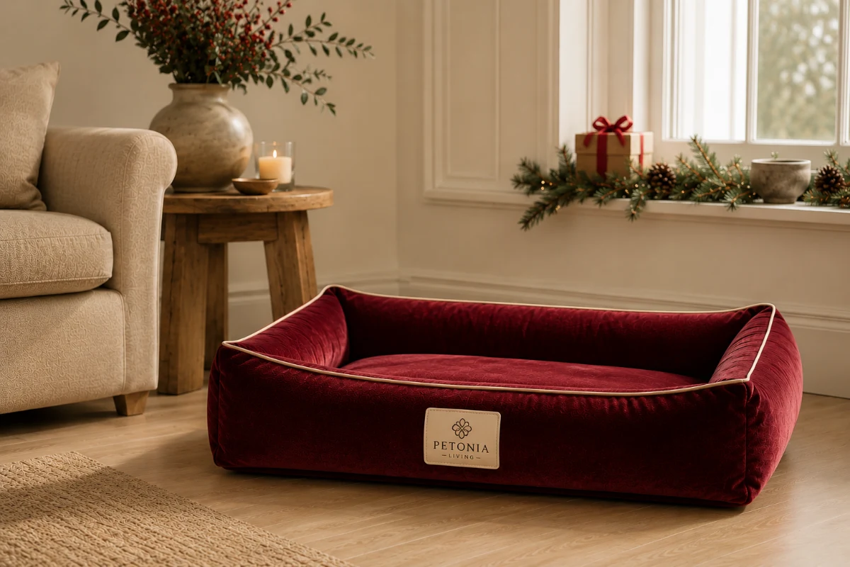 Lifestyle background for the Petonia Signature premium pet bedding collection